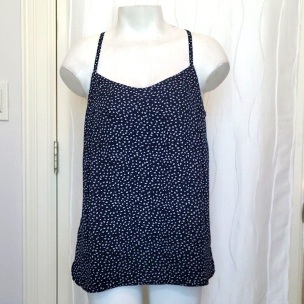NWOT Loft Blue and White Tank Top